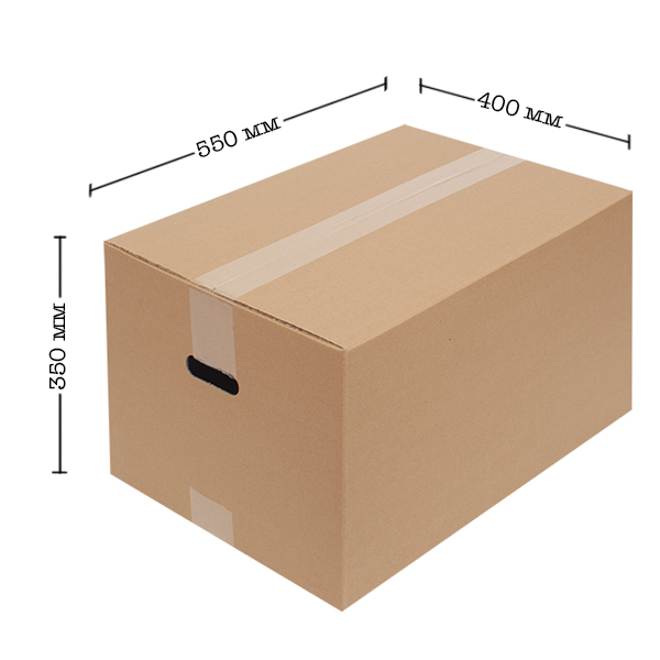 Коробка №1 (с ручками) 550*400*350 мм