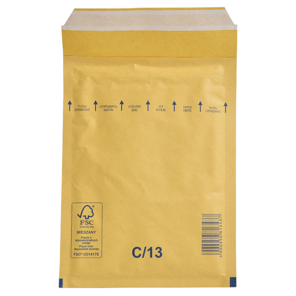 Бурый крафт пакет с прослойкой, 17*22 см, C-13-G