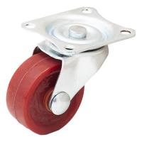 Мебельное поворотное колесо 32 мм (красная резина)