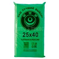 Пакеты фасовочные в пластах «WWW», зеленая упаковка, 25*40 см, 8 мкм