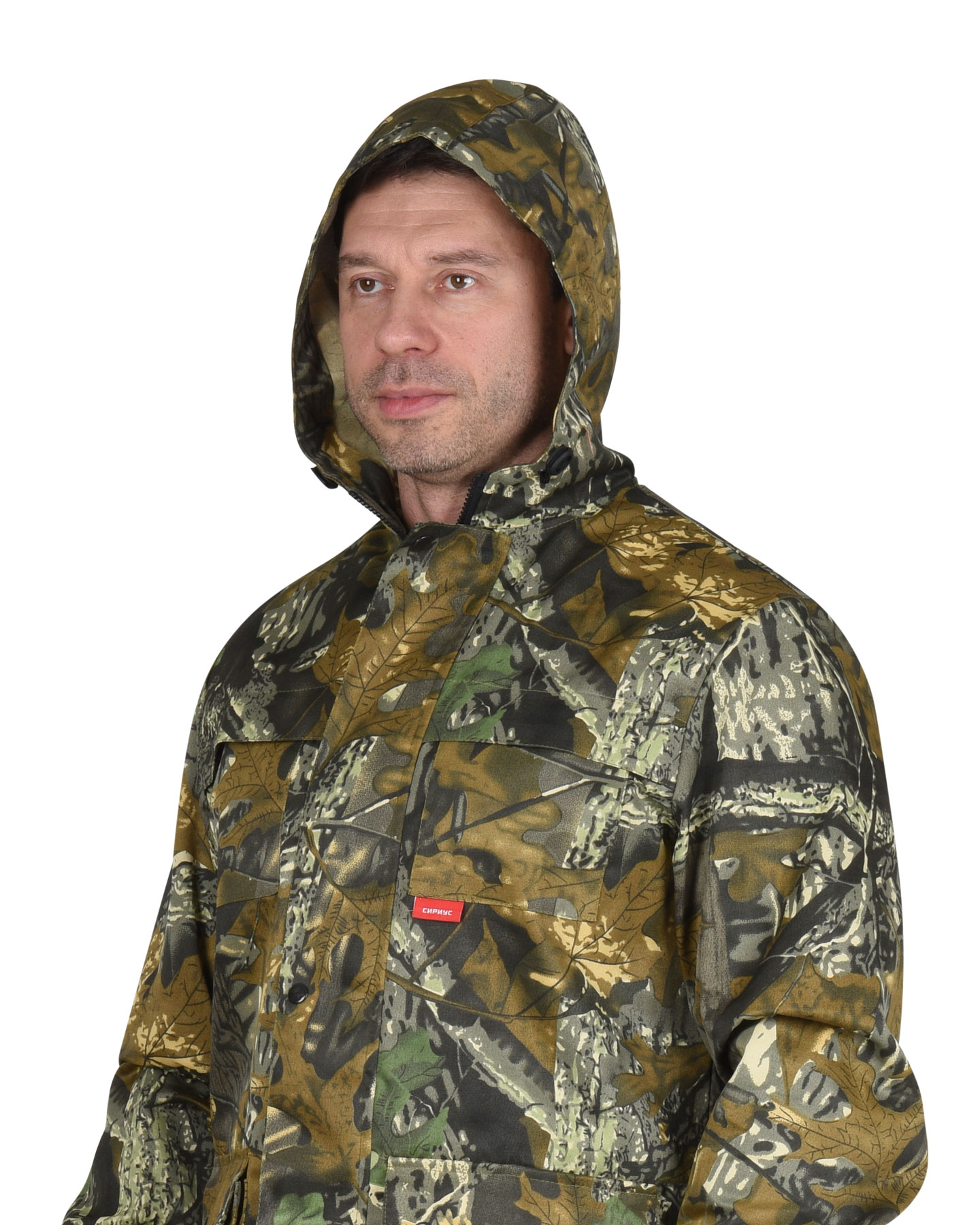 Костюм "Егерь +" куртка, брюки (тк. Кроун 230) КМФ Темный лес