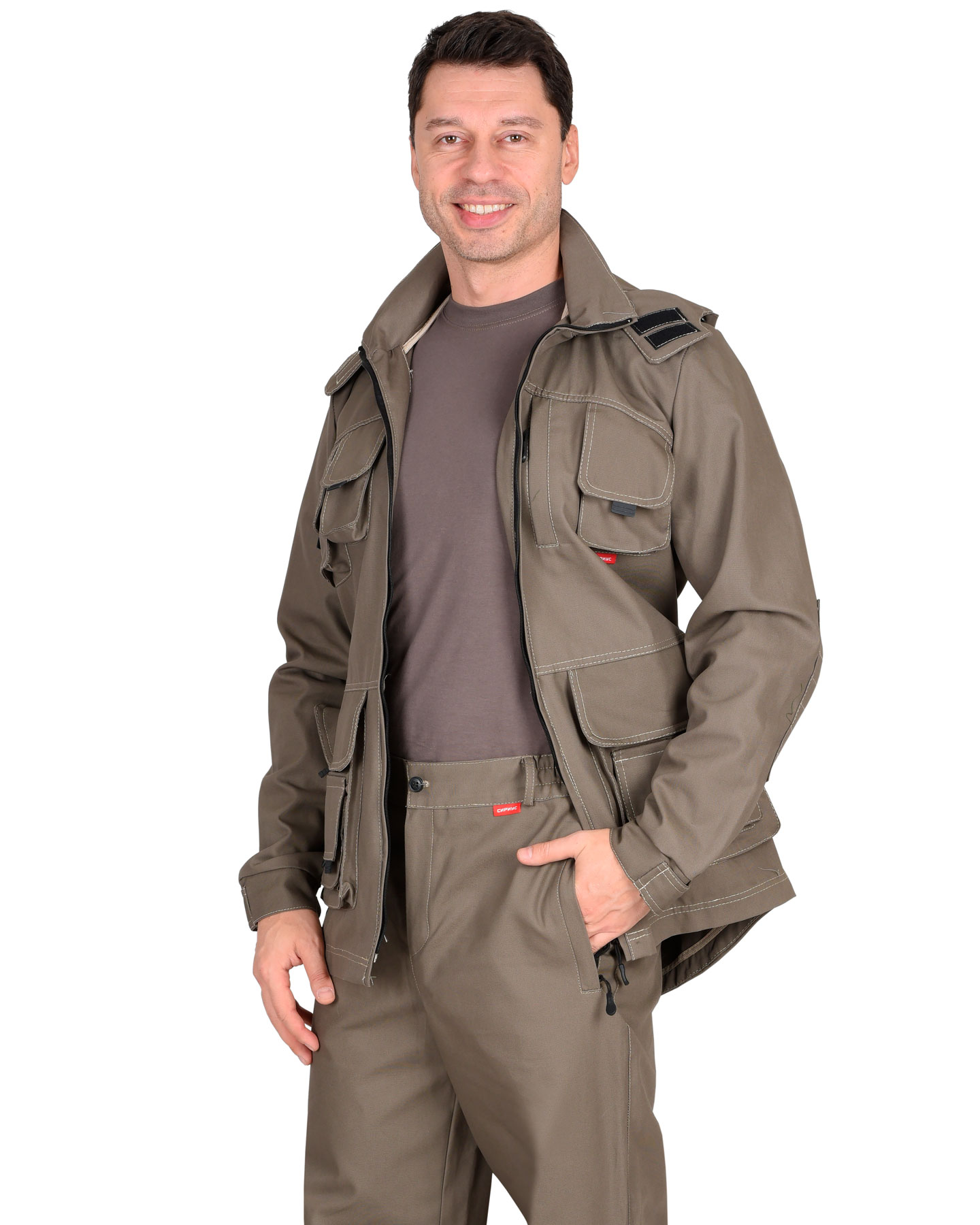 Костюм "Мичиган-2" куртка, брюки (тк. Canvas) темный песок