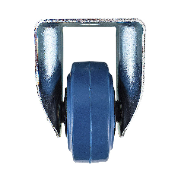 FRCL54 Колесо неповоротное с эластичной синей резиной Д-125 мм.