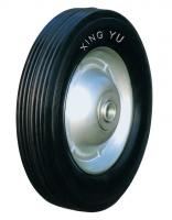 SR1501 Колесо черная литая резина Д-200 мм. ступица асимметричная