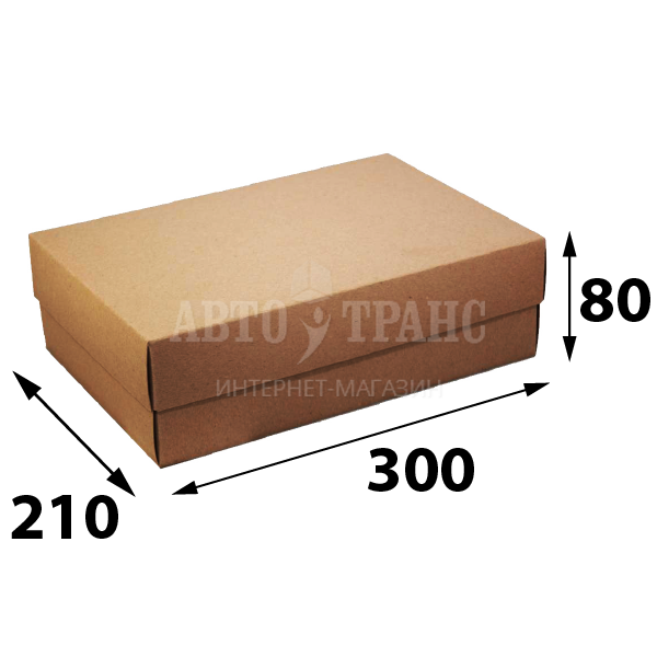 Крафт коробка прямоугольная, 300*210*80 мм