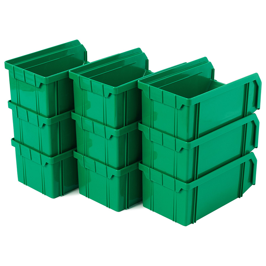Пластиковый ящик V-1-К9-зеленый, 172х102х75 мм, комплект 9 шт.