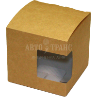 Коробка крафт с окном для сувенирной кружки, 104*104*102 мм