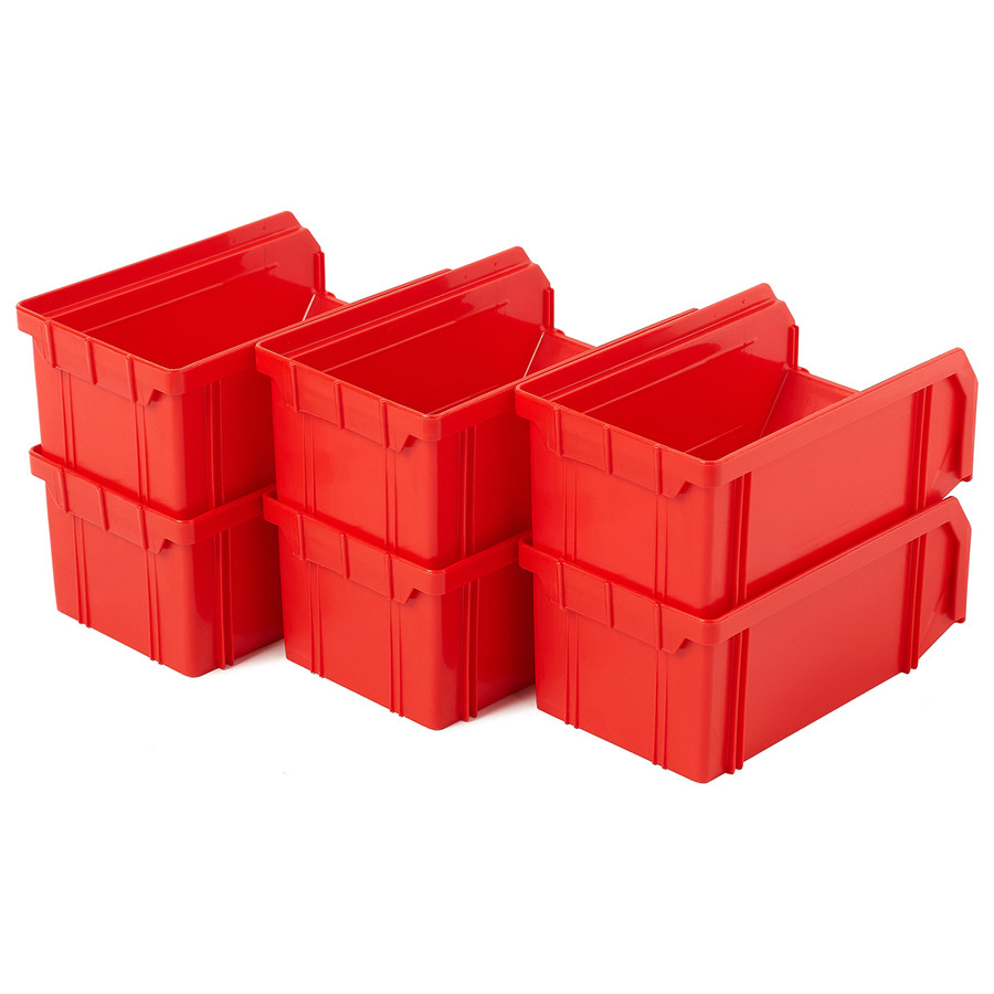 Пластиковый ящик V-1-К6-красный, 172х102х75 мм, комплект 6 шт.