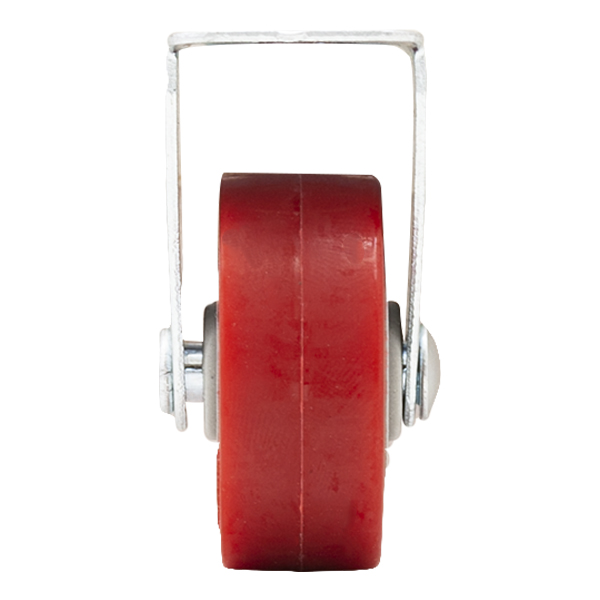 Мебельное неповоротное колесо Д-38 мм (красный пластик)
