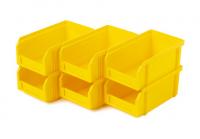 Пластиковый ящик V-1-К6-желтый, 172х102х75 мм, комплект 6 шт.