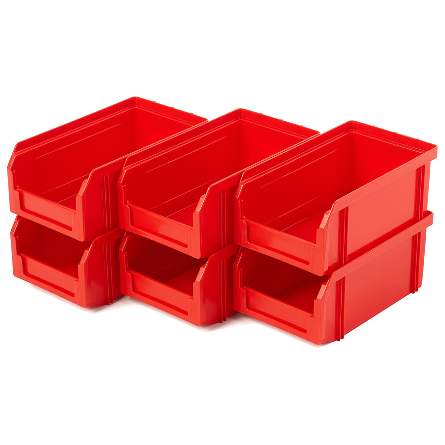 Пластиковый ящик V-1-красный 172х102х75 мм, 1 литр