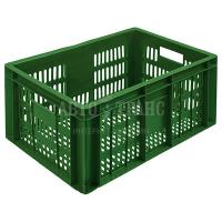 Пластиковый ящик, зелёный, 600*400*250 мм