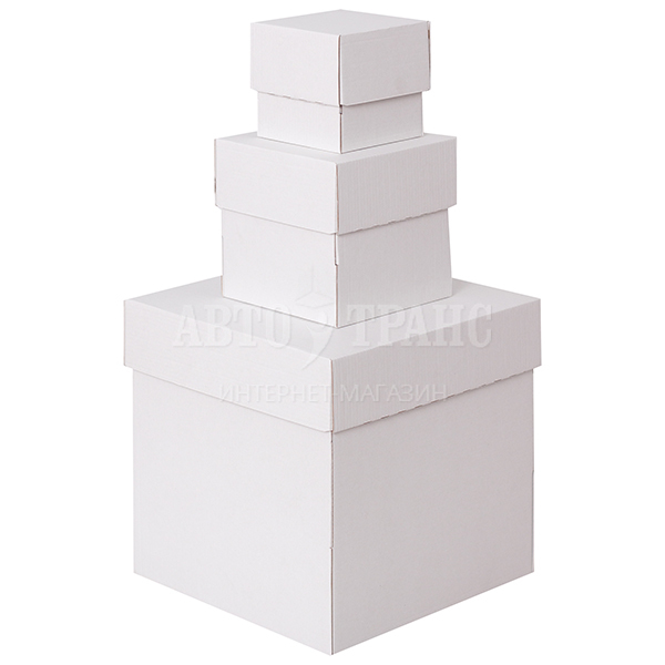 Коробка крышка-дно «Кубик», белый, 140*140*140 мм