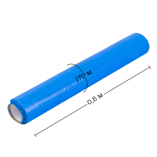 Стрейч пленка светло-синяя, матовая, 500 мм, 20 мкм, 1.2 кг