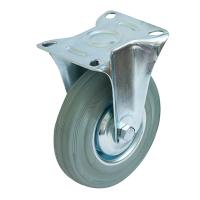 FC54f Промышленное колесо неповоротное серая резина Д-125 мм.