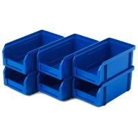 Пластиковый ящик V-1-К6-синий, 172х102х75 мм, комплект 6 шт.