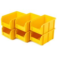 Пластиковый ящик V-2-К6-желтый, 234х149х120 мм, комплект 6 шт.