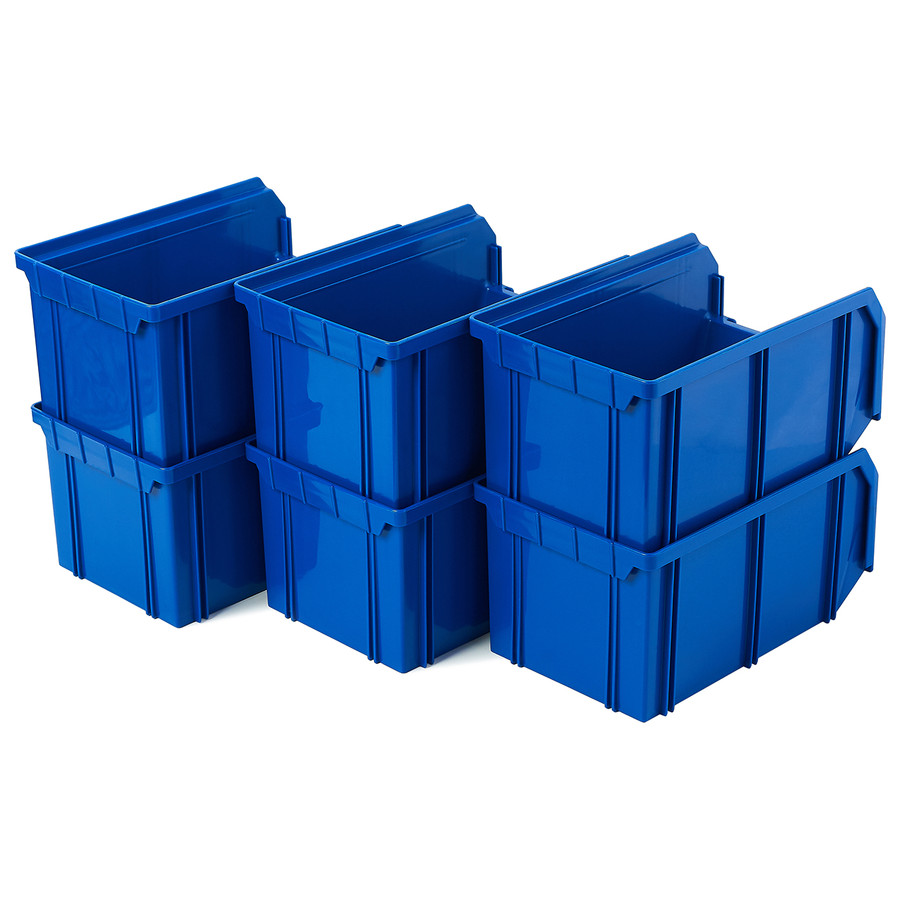 Пластиковый ящик V-2-К6-синий, 234х149х120 мм, комплект 6 шт.