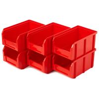 Пластиковый ящик V-2-К6-красный, 234х149х120 мм, комплект 6 шт.