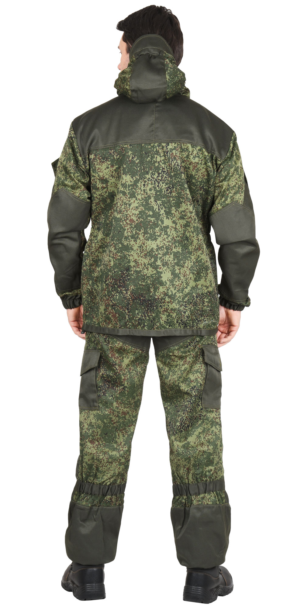 Костюм "Горка" куртка, брюки КМФ Цифра зеленая с отделкой Хаки