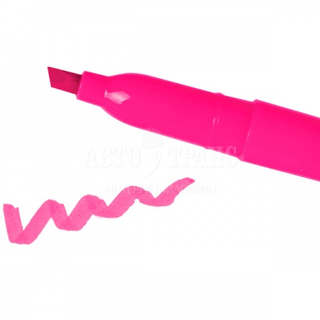 Текстмаркер STAFF скошенный, розовый, 1-3 мм