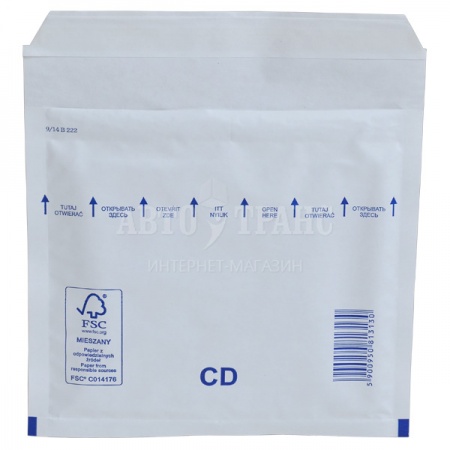 Белый крафт пакет с прослойкой, 20*17 см, CD