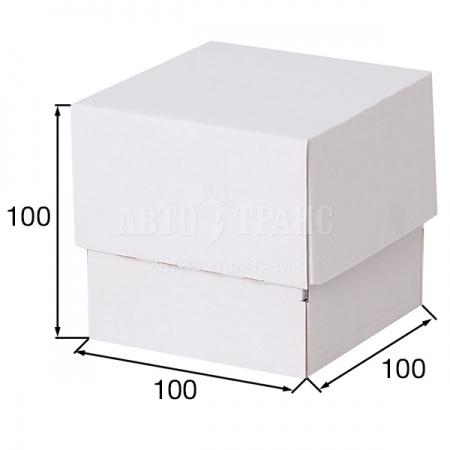 Коробка крышка-дно «Кубик», белый, 100*100*100 мм