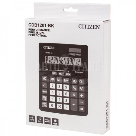 Настольный калькулятор CITIZEN Business line CDB1201BK, 12 разрядов, 200*157 мм
