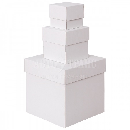 Коробка крышка-дно «Кубик», белый, 140*140*140 мм